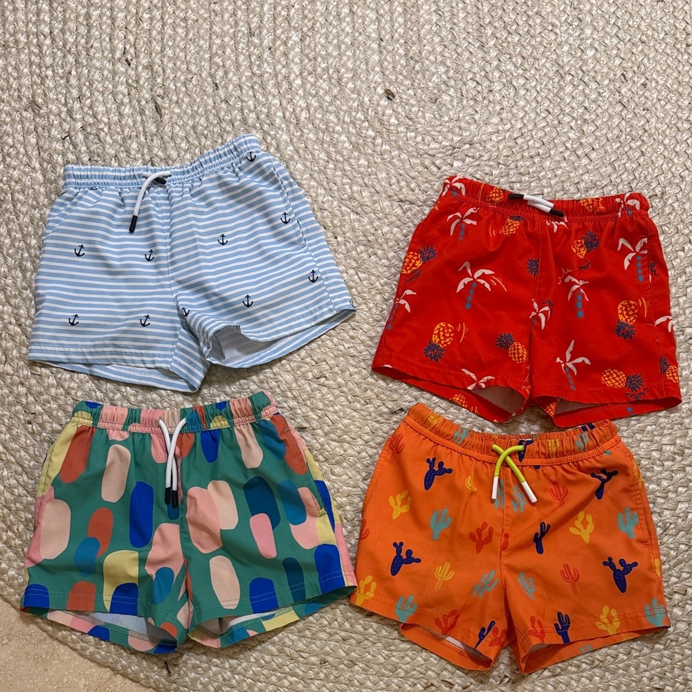 Set of 4 Kids Swim Trunks